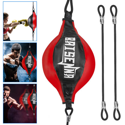 Double End Ball,  Boxing Speed Dodge Training Ball Leather Punch Bag Hanging Speed Ball for Gym Boxing Speed Training, Includes Cord, Stress Relief Exercise Equipment, Adult Teenagerss